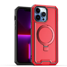 For iPhone 13 Pro Max 6.7 inch Case Magnetic Circle Metal Stand Fused Cover