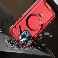 For iPhone 13 Pro Max 6.7 inch Case Magnetic Circle Metal Stand Fused Cover