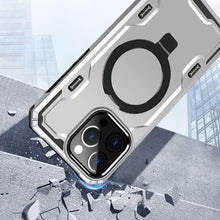 For iPhone 15 Pro Max Case Magnetic Circle Stand Shockproof +2 Screen Protectors