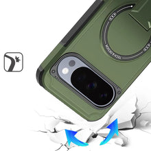 For Google Pixel 10 Pro XL Case Magnetic Circle Rugged Kickstand +Tempered Glass