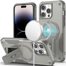 For iPhone 14 PRO MAX 6.7 in. Case Magnetic Circle Rugged Grip Kickstand Cover