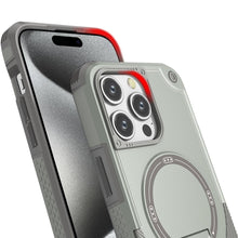 For iPhone 15 Pro Max Case Magnetic Circle Rugged Grip Stand + 2 Tempered Glass