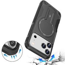For iPhone 17 Pro Max Case Magnetic Circle Rugged Grip Kickstand +Tempered Glass