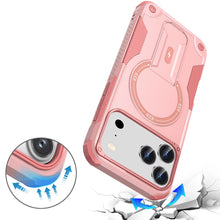 For iPhone 17 Pro Max Case Magnetic Circle Rugged Grip Kickstand +Tempered Glass