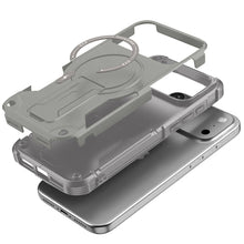 For iPhone 17 PRO Case Magnetic Circle Rugged Grip Kickstand + Tempered Glass