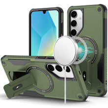 For Samsung A16 5G Case Magnetic Circle Rugged Grip Kickstand + Tempered Glass