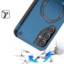 For Samsung A17 5G Case Magnetic Circle Rugged Grip Kickstand + Tempered Glass