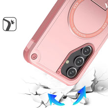For Samsung A17 5G Case Magnetic Circle Rugged Grip Kickstand + Tempered Glass