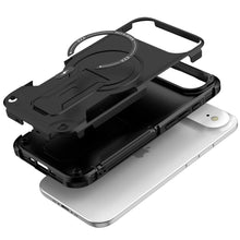 For iPhone Air Case Magnetic Circle Rugged Grip with Kickstand + Tempered Glass