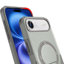 For iPhone Air Case Magnetic Circle Rugged Grip with Kickstand + Tempered Glass