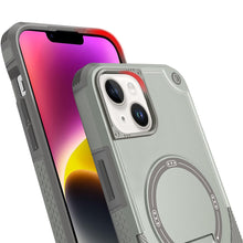 For iPhone 13/14 Case Magnetic Circle Rugged Grip Kickstand + Tempered Glass