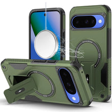 For Google Pixel 10/10 Pro Case Magnetic Circle Rugged Kickstand +Tempered Glass