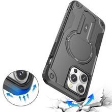 For iPhone 12 Pro Max Case Magnetic Circle Rugged Grip Kickstand +Tempered Glass
