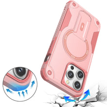 For iPhone 12 Pro Max Case Magnetic Circle Rugged Grip Kickstand +Tempered Glass