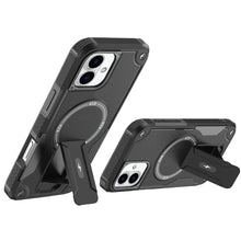 For iPhone 17 Case Magnetic Circle Rugged Grip with Kickstand + Tempered Glass