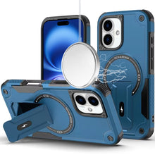 For iPhone 17 Case Magnetic Circle Rugged Grip with Kickstand + Tempered Glass