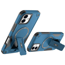 For iPhone 17 Case Magnetic Circle Rugged Grip with Kickstand + Tempered Glass