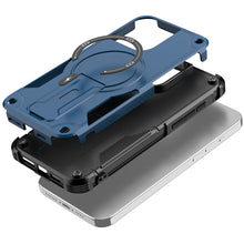 For iPhone 17 Case Magnetic Circle Rugged Grip with Kickstand + Tempered Glass