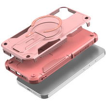 For iPhone 17 Case Magnetic Circle Rugged Grip with Kickstand + Tempered Glass