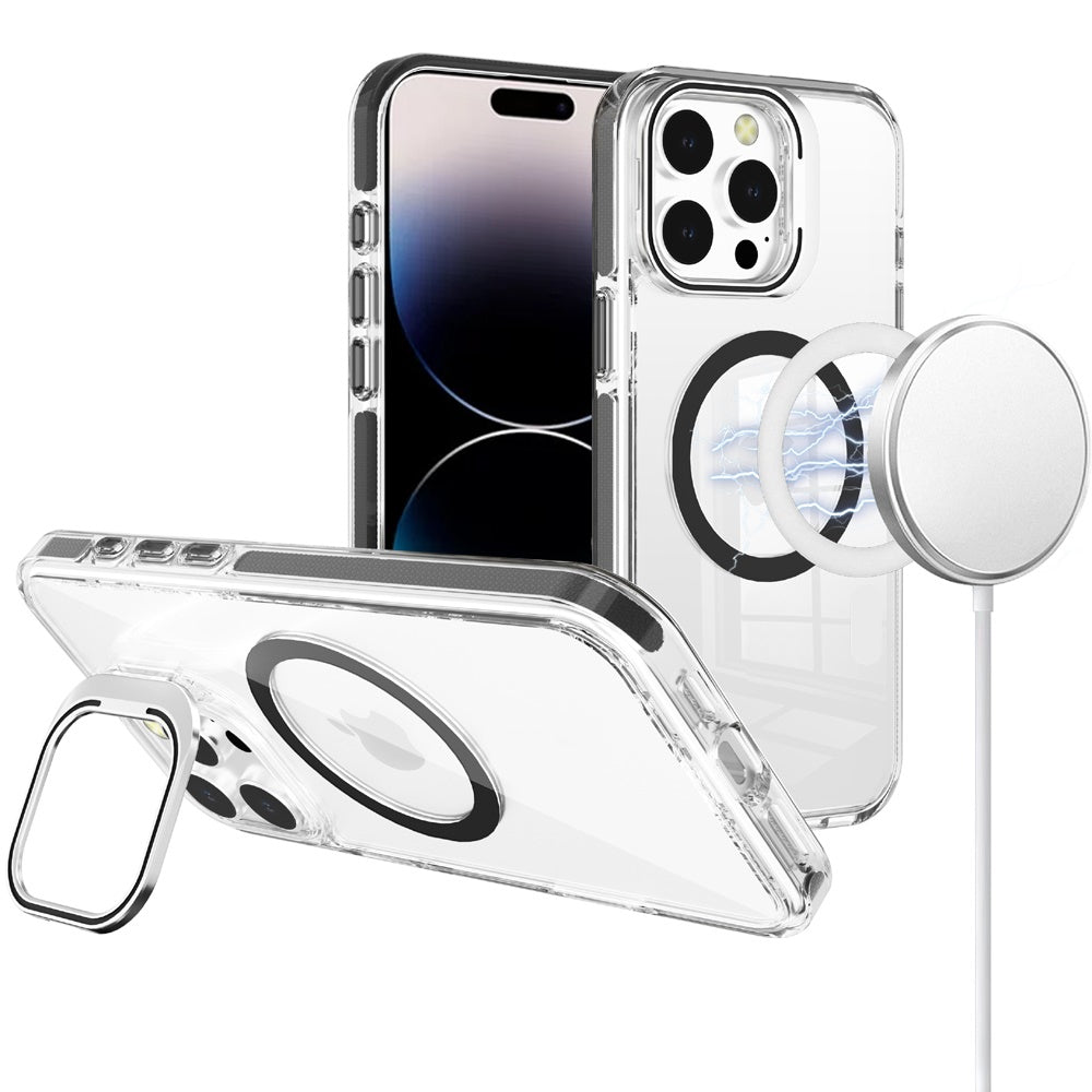 For iPhone 14 PRO MAX 6.7 in. Case Camera Built in Stand Cover Magnetic Circle
