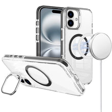For iPhone 16 6.1inch Case Camera Stand Cover Magnetic Charging + Tempered Glass