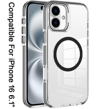 For iPhone 16 6.1inch Case Camera Stand Cover Magnetic Charging + Tempered Glass
