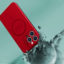 For iPhone 11 6.1 in. Case Magnetic Circle Rear Lens Cover Stand +Tempered Glass