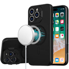 For iPhone 16 PRO MAX Case Magnet Circle Lens Cover with Stand + Tempered Glass