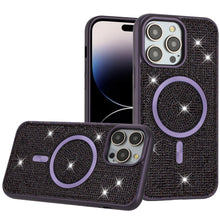 For iPhone 14 PRO MAX 6.7 in. Case Magnetic Circle Full Bling Dazzle Shimmering