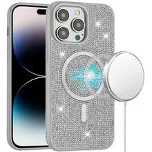 For iPhone 14 PRO MAX 6.7 in. Case Magnetic Circle Full Bling Dazzle Shimmering