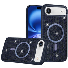 For iPhone Air Case Magnetic Circle Full Bling Rhinestone Cover + Tempered Glass