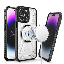 For iPhone 12 Pro Max Case Magnetic Circle Shock Absorbent Cover +Tempered Glass