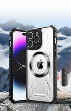 For iPhone 11 6.1 in. Case Magnetic Circle Shock Absorbent Cover +Tempered Glass