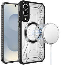 For Samsung S25 Edge Case Magnetic Circle Shock Absorbent Cover + Tempered Glass