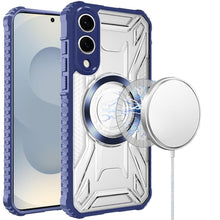 For Samsung S25 Edge Case Magnetic Circle Shock Absorbent Cover + Tempered Glass