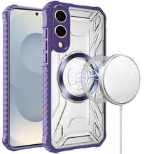 For Samsung S25 Edge Case Magnetic Circle Shock Absorbent Cover + Tempered Glass