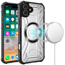 For iPhone 16 Plus 6.7in Case Magnetic Circle Shock Absorbent +Tempered Glass