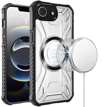For iPhone 16e Case Magnetic Circle Shock Absorbent Phone Cover + Tempered Glass