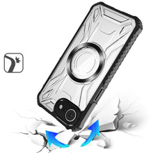 For iPhone 16e Case Magnetic Circle Shock Absorbent Phone Cover + Tempered Glass