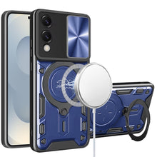 For Samsung S25 Edge Case Magnetic Ring Camera Lens Protection + Tempered Glass