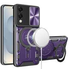 For Samsung S25 Edge Case Magnetic Ring Camera Lens Protection + Tempered Glass