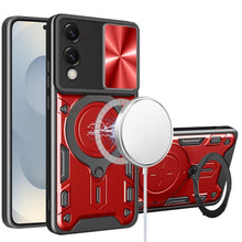 For Samsung S25 Edge Case Magnetic Ring Camera Lens Protection + Tempered Glass