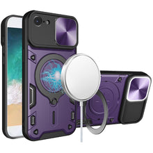For iPhone 16e Case Magnetic Circle Ring Camera Lens Protection + Tempered Glass