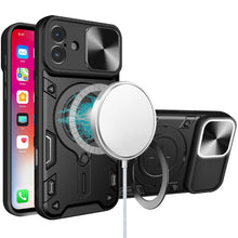 For iPhone 16 6.1inch Case Magnetic Circle Ring Lens Protection + Tempered Glass