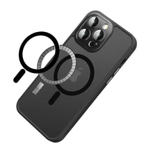 For iPhone 15 Case Magnetic Circle Metal and Glass Lens Cover + 2 Tempered Glass