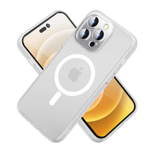 For iPhone 14 PRO MAX 6.7 in. Case Magnetic Circle Metal Glass Rear Lens Cover