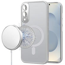 For Samsung S25 Edge Case Magnetic Circle Metal Glass Lens Cover +Tempered Glass