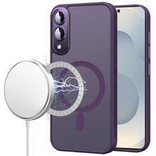 For Samsung S25 Edge Case Magnetic Circle Metal Glass Lens Cover +Tempered Glass