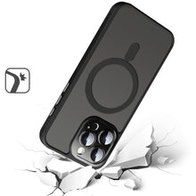 For iPhone 16 PRO MAX Case Magnetic Circle Metal Glass Lens + Tempered Glass