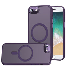 For iPhone 16e Case Magnetic Circle Metal w/ Glass Camera Lens + Tempered Glass